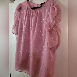 Sweet and ruffly pink blouse